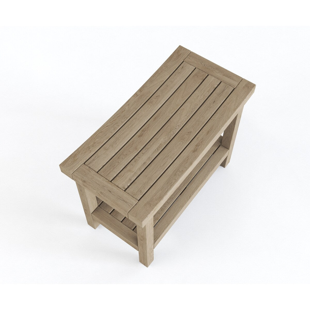 Patented Sumba Teak Shower Bench with Shelf