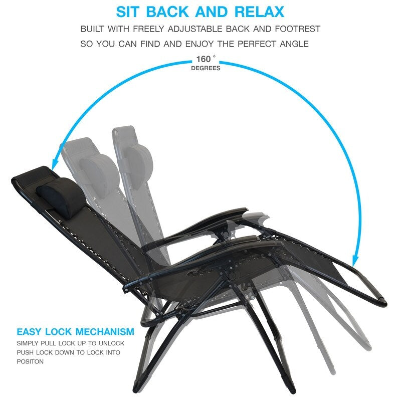 Sun-Ray 1pc Oversized Zero Gravity Chair