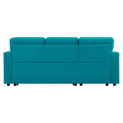 Reversible Sectional Sofa with Pull-Out Sleeper Bed, Hidden Storage Chaise, Durable Legs,