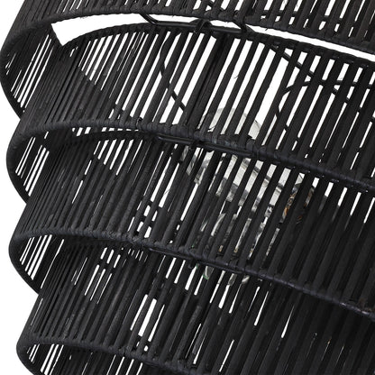 Piersan 5-Light Modern Bohemian Chandelier with Tiered Rattan Shade - 26 in. W