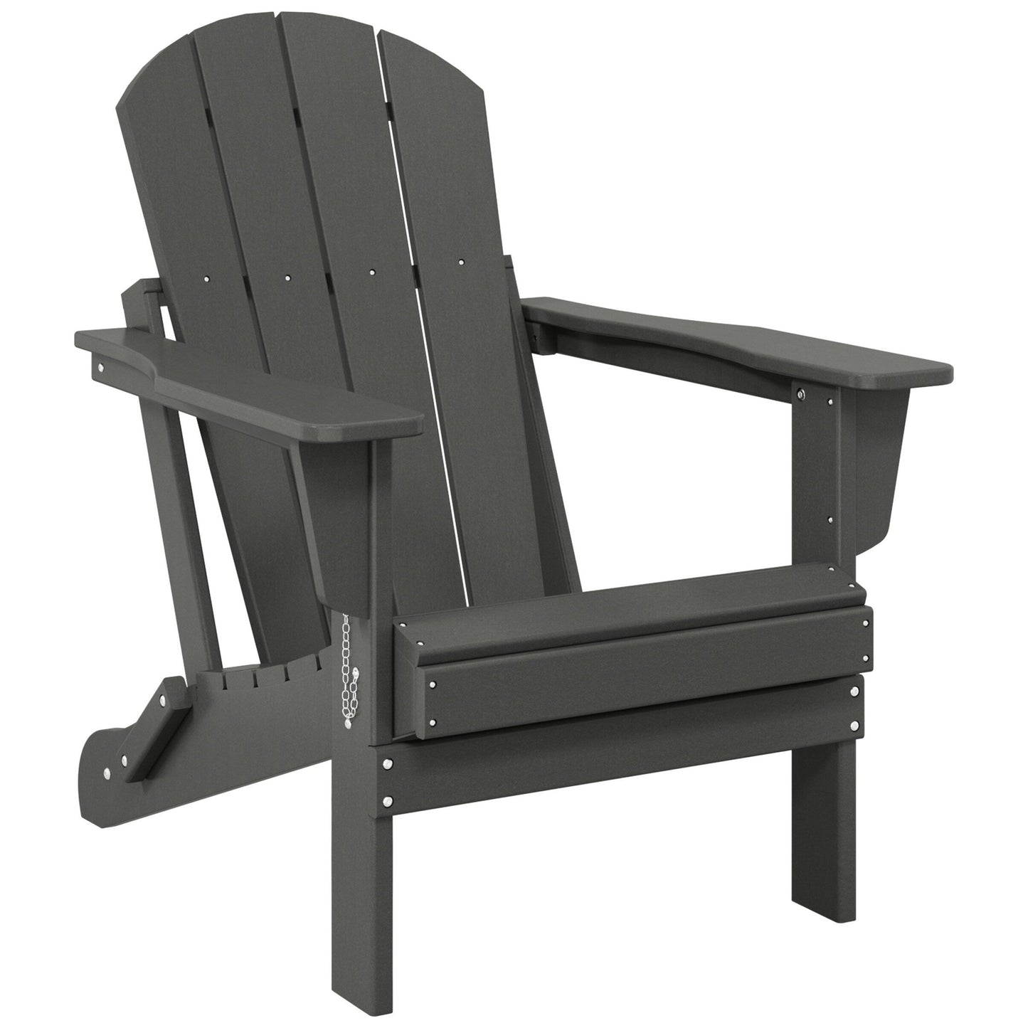 Polytrends Laguna Fade Resistant All Weather Outdoor Patio Folding Adirondack Chair