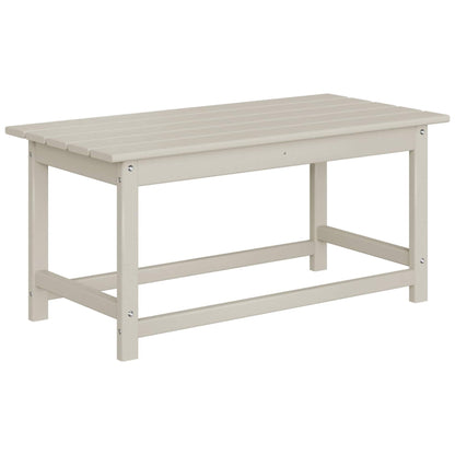 Polytrends Laguna Hdpe All Weather Outdoor Patio Rectangular Coffee Table