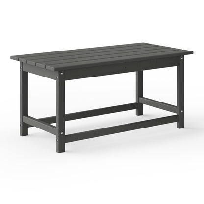Polytrends Laguna Hdpe All Weather Outdoor Patio Rectangular Coffee Table