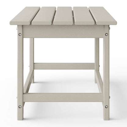 Polytrends Laguna Hdpe All Weather Outdoor Patio Rectangular Coffee Table