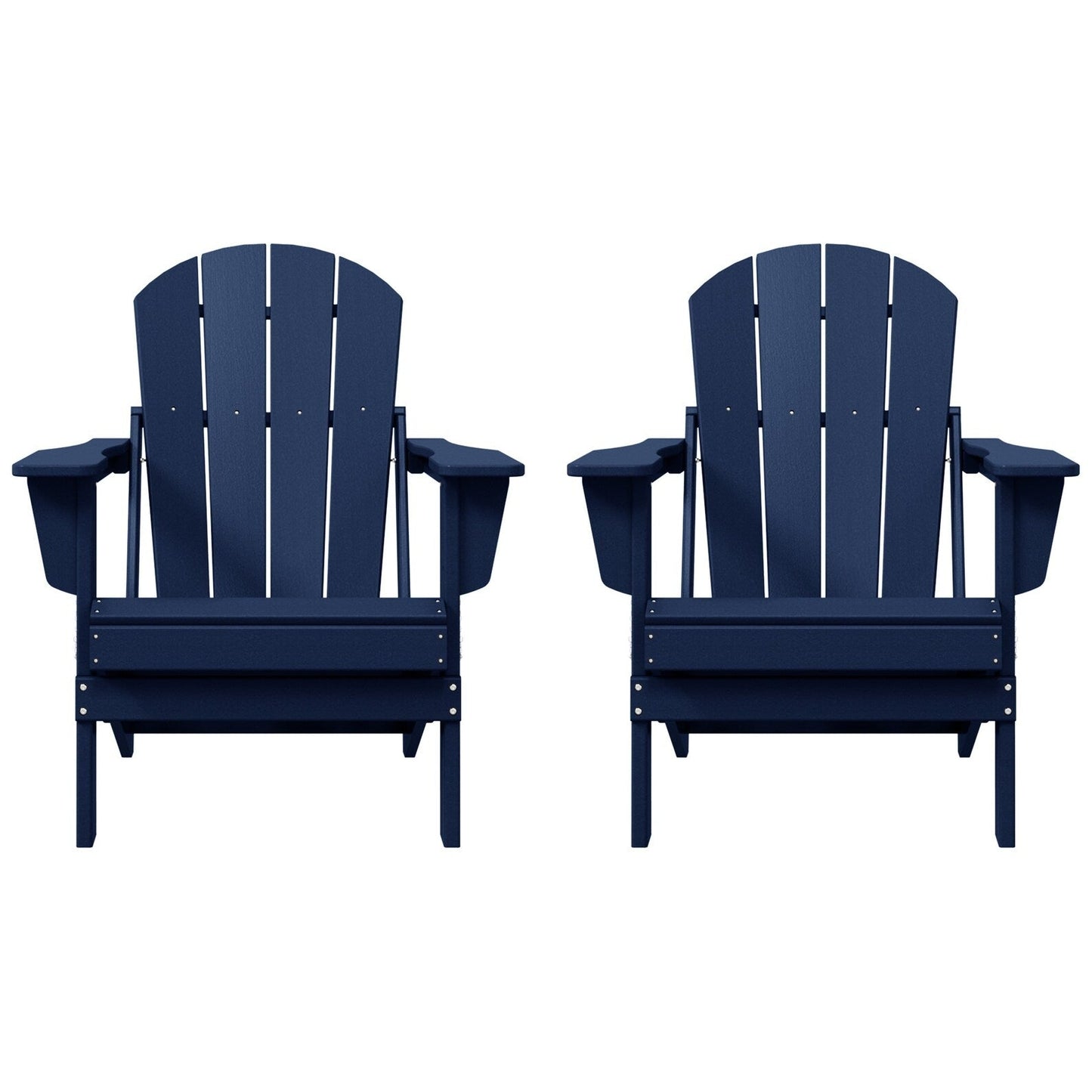 Polytrends Laguna Weather Resistant Outdoor Patio Folding Adirondack Chairs (Set of 2)