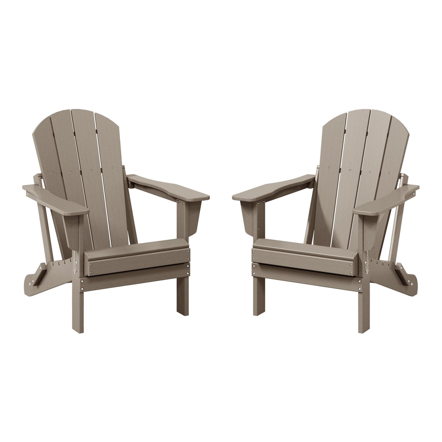 Polytrends Laguna Weather Resistant Outdoor Patio Folding Adirondack Chairs (Set of 2)