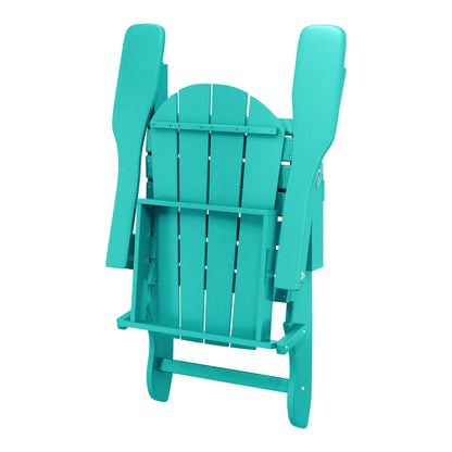 Polytrends Laguna Weather Resistant Outdoor Patio Folding Adirondack Chairs (Set of 4)