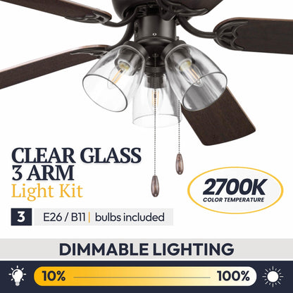 Prominence Home Renton Traditional Farmhouse Indoor Ceiling Fan