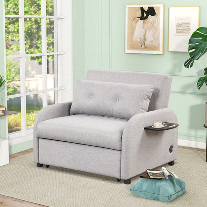 Pull Out Sofa Sleeper 3 in 1 with 2 Wing Table