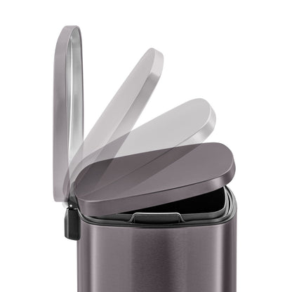 Qualiazero 13.2 GAL plus TWO 1.3 GAL Rectangular Step Can Trash Cans - Family Combo