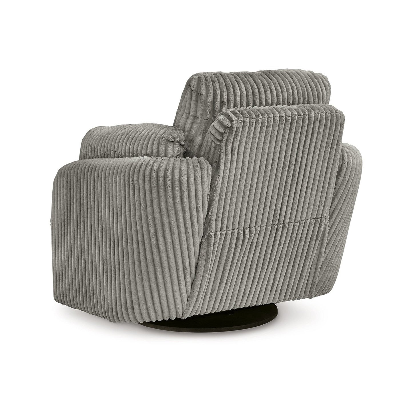 Rikki Swivel Glider Manual Recliner Chair, Gray Corduroy, 2 Pillows