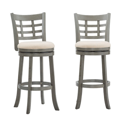 Rovinj Upholstered Back Swivel Bar Stool - Barstool