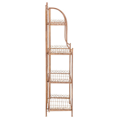 SAFAVIEH Bryn Victorian Wrought Iron 4-Tier Outdoor Bakers Rack - 25 In. W x 15 In. D x 63 In. H - 25W x 15D x 63H