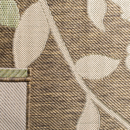 SAFAVIEH Courtyard Luann Botanical Indoor/ Outdoor Waterproof Patio Backyard Rug