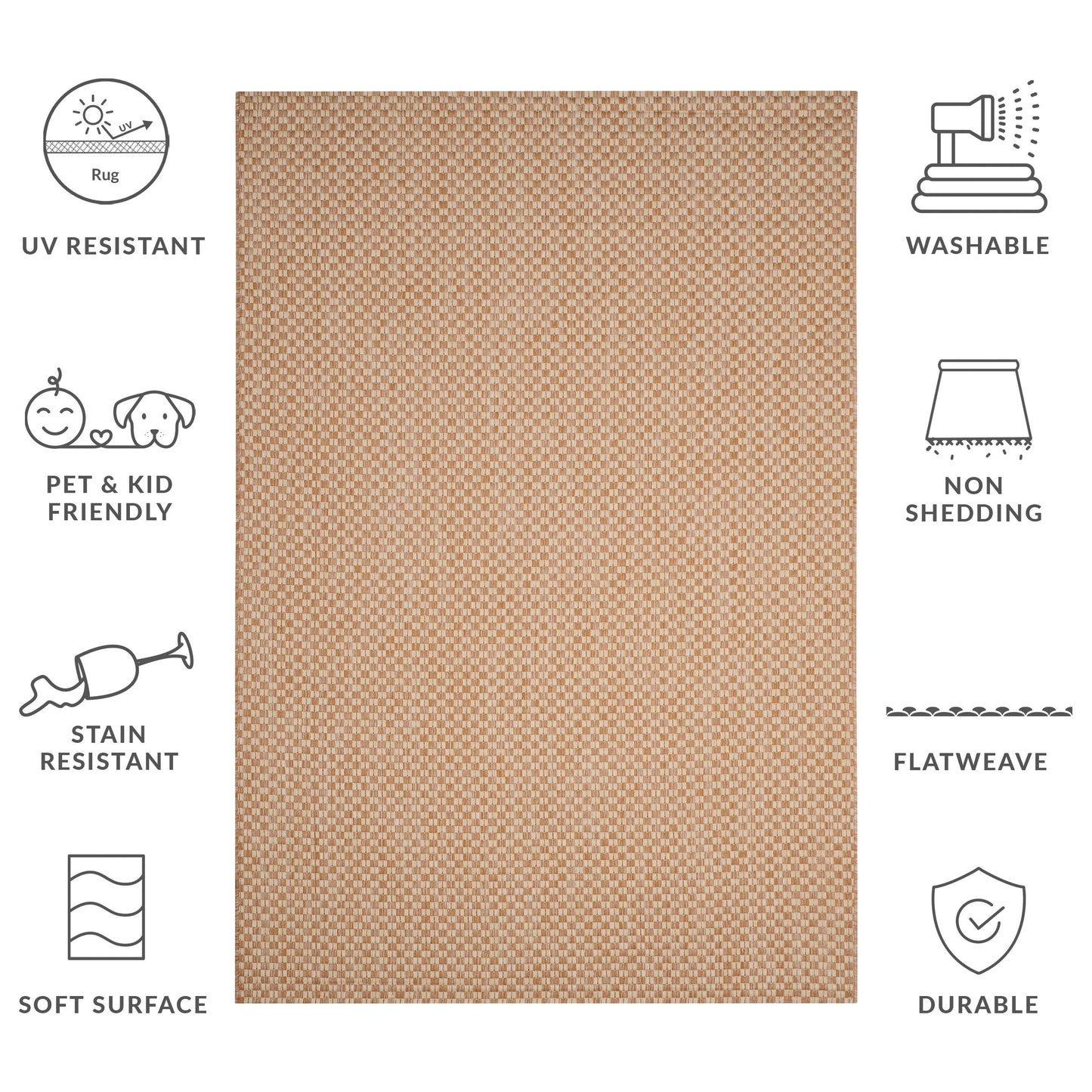 SAFAVIEH Courtyard Ragini Indoor/Outdoor Waterproof Patio Backyard Rug