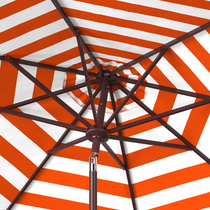 SAFAVIEH Hadire Inside Out Striped 9 Ft Crank Outdoor Umbrella