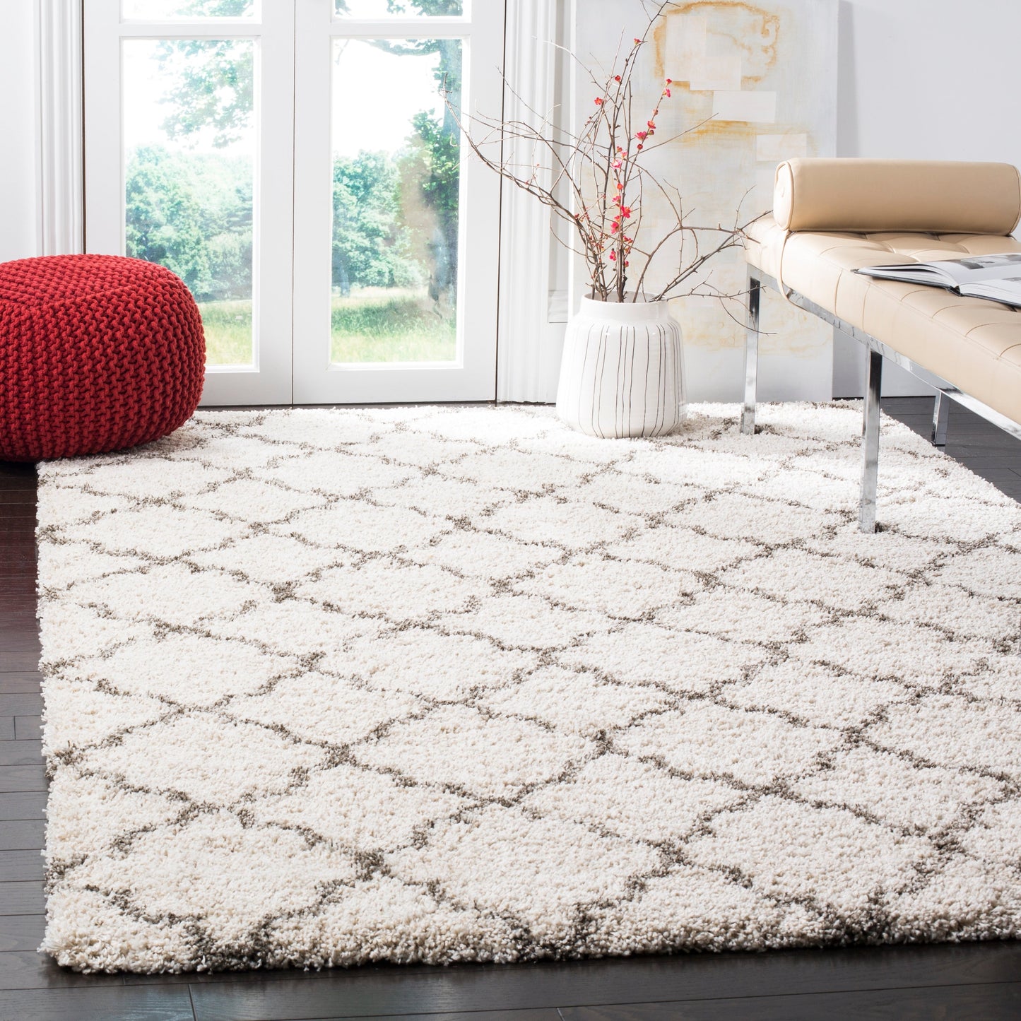 SAFAVIEH Hudson Shag Jeryl Glam Trellis 2-inch Area Rug