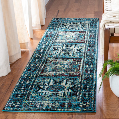 SAFAVIEH, Vintage Hamadan Lilla Oriental Distressed Rug