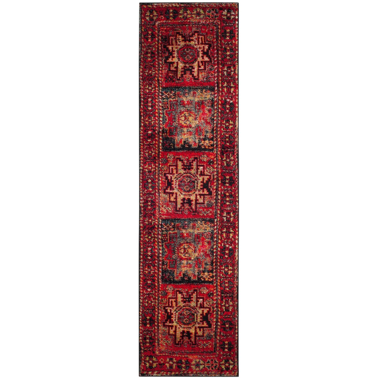 SAFAVIEH, Vintage Hamadan Lilla Oriental Distressed Rug