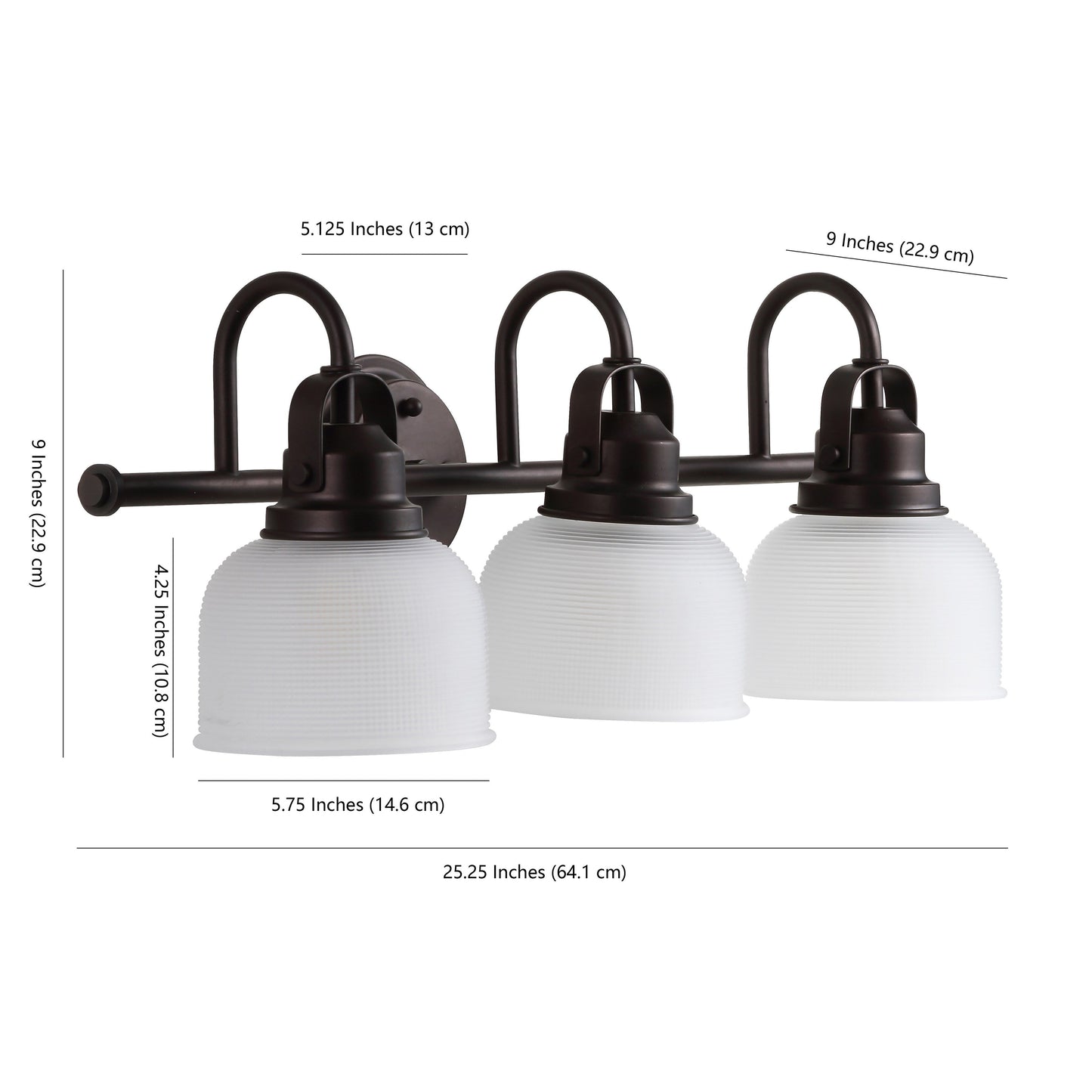 Shirley Metal/Glass LED Vanity Light, by JONATHAN Y