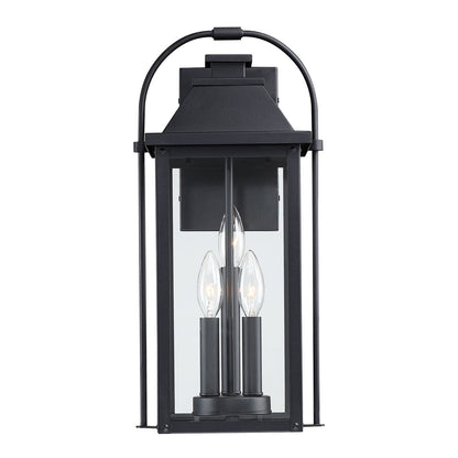 Brits Black Outdoor Wall Lantern Sconce Light