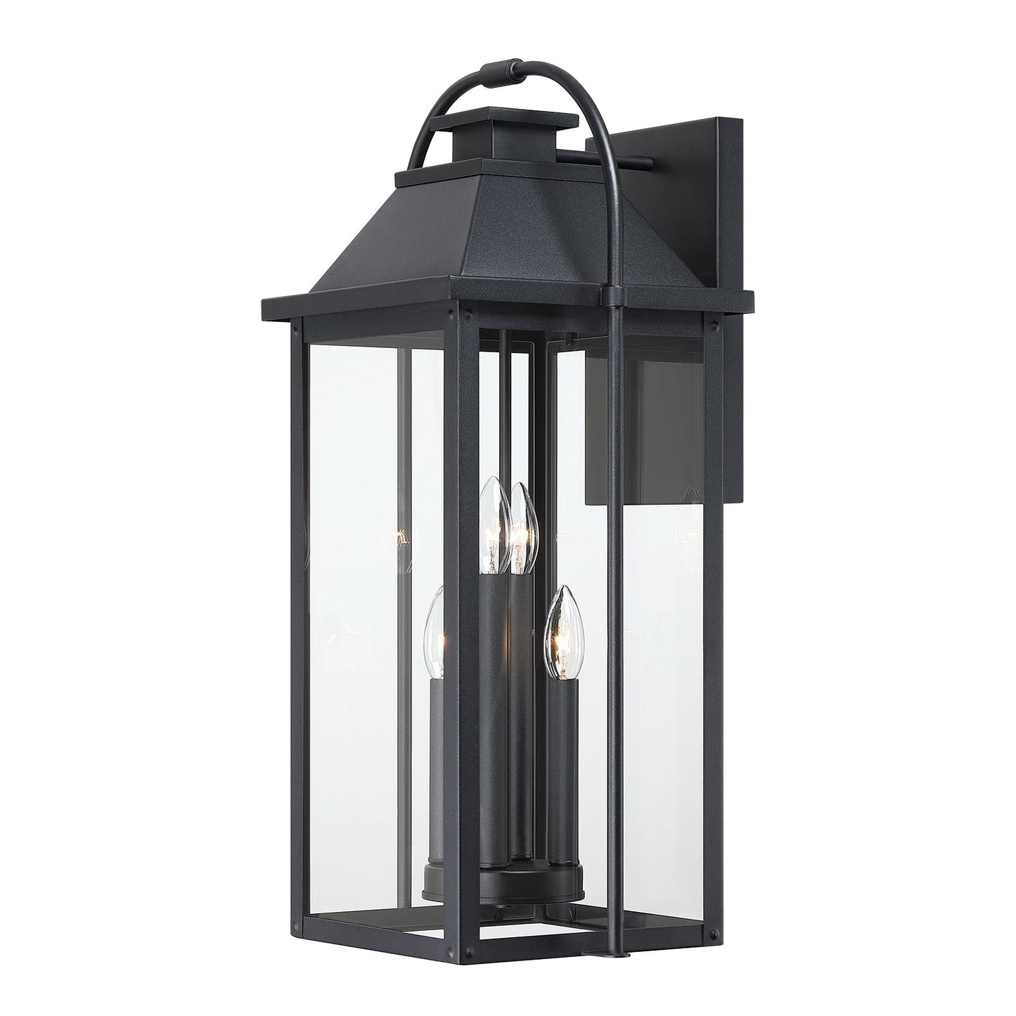 Brits Black Outdoor Wall Lantern Sconce Light