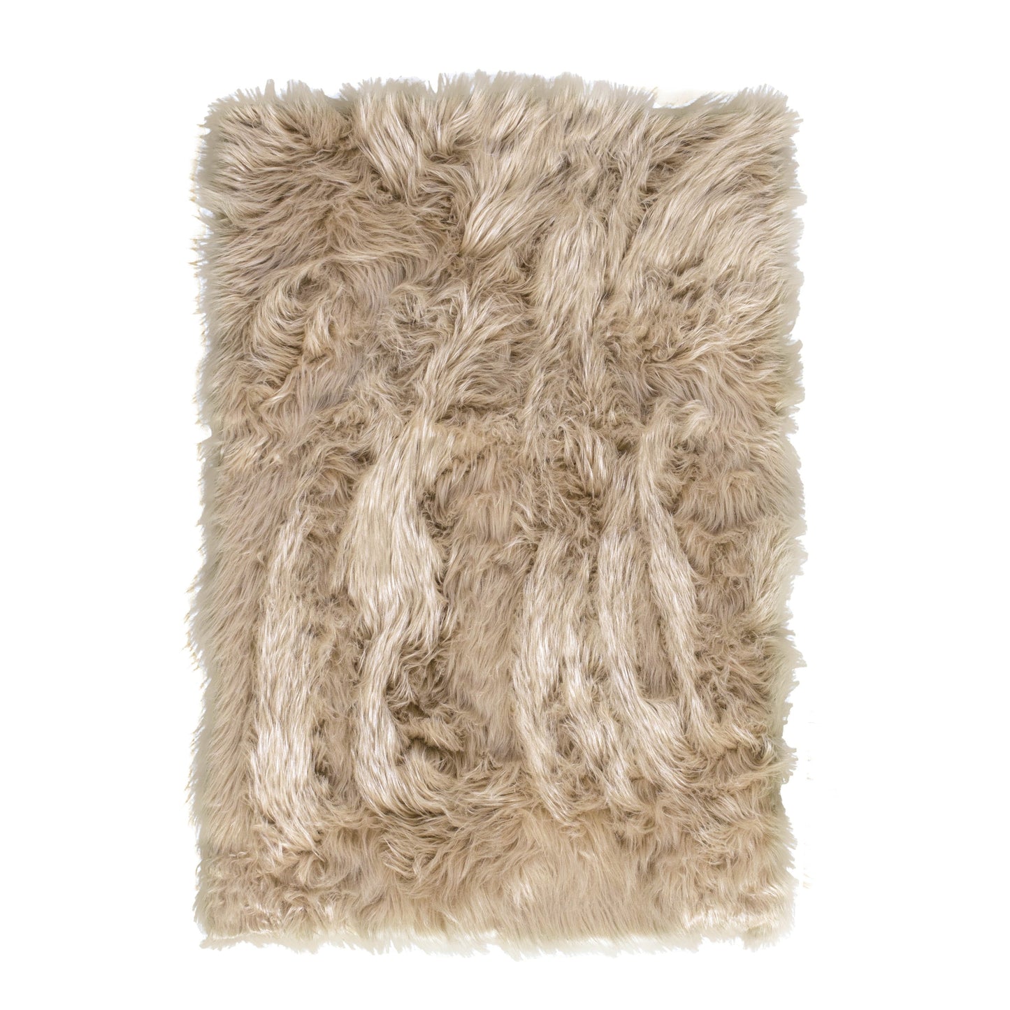 Silver Orchid Parrott Faux Fur Sheepskin Area Rug