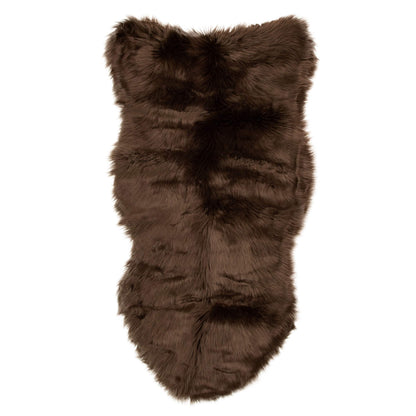 Silver Orchid Parrott Faux Fur Sheepskin Area Rug