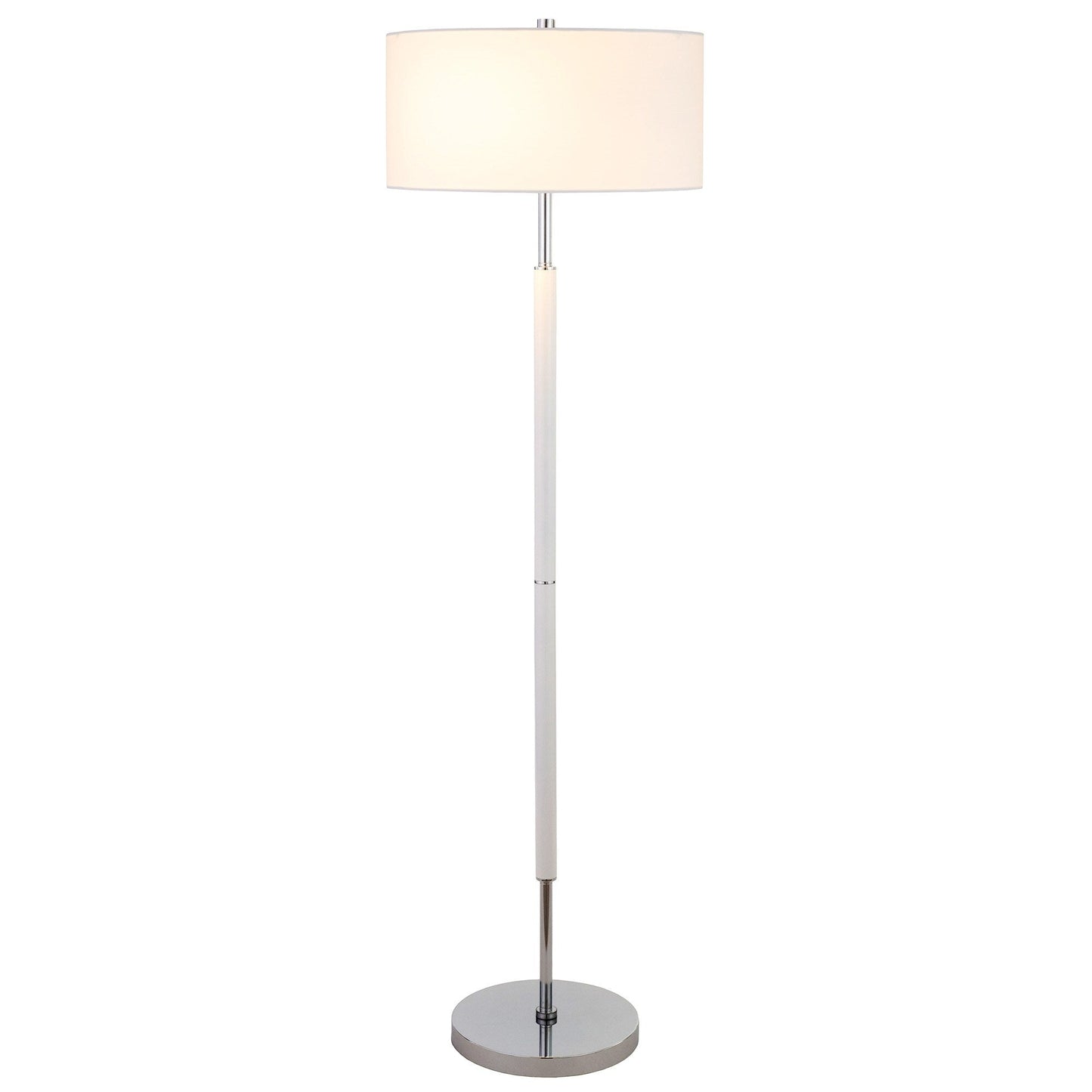 Simone 2-Light Floor Lamp with Fabric Shade
