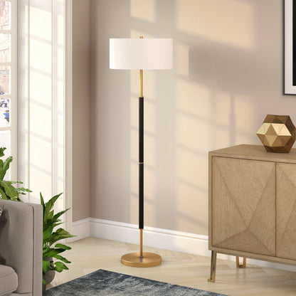 Simone 2-Light Floor Lamp with Fabric Shade