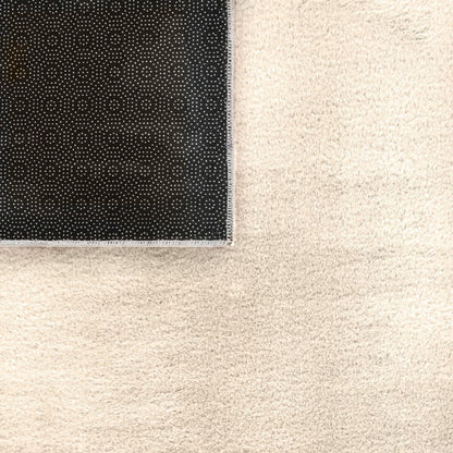 Soft Washable Area Rug with Anti-Slip Backing in solid Colors