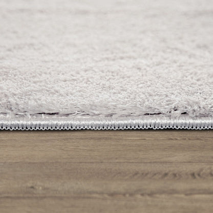 Soft Washable Area Rug with Anti-Slip Backing in solid Colors