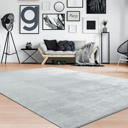 Soft Washable Area Rug with Anti-Slip Backing in solid Colors