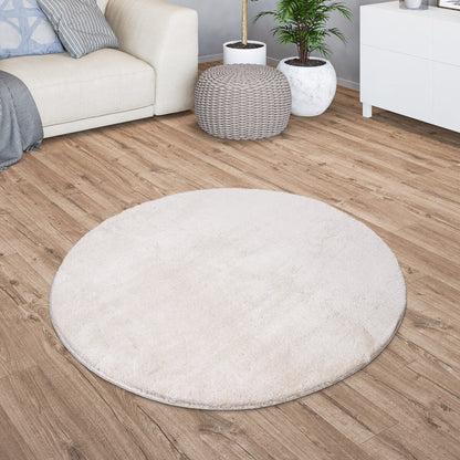 Soft Washable Area Rug with Anti-Slip Backing in solid Colors