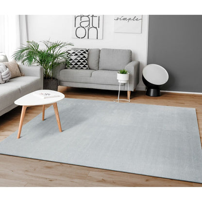 Soft Washable Area Rug with Anti-Slip Backing in solid Colors