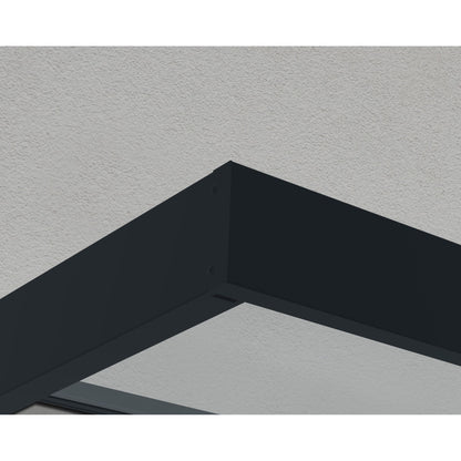 Sophia 3 ft. Grey Clear Door and Window Awning