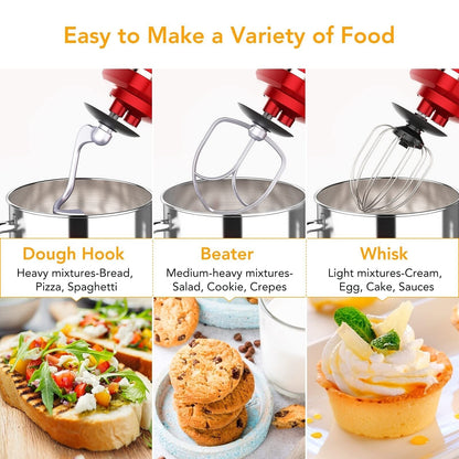 Stand Mixer - 7.5QT Capacity, 10-Speed Settings, 660W Motor