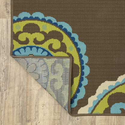 Vista Home Catalina Floral Medallions Indoor/ Outdoor Area Rug--