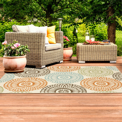 Vista Home Malta Medallions Multi-colored Indoor-Outdoor Rug