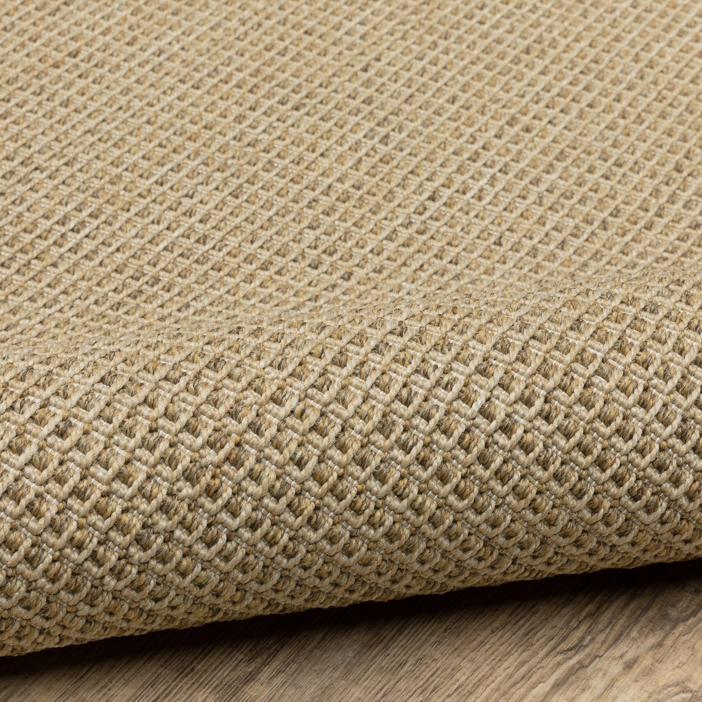 Style Haven Veranda Light Brown Solid Textured Indoor-Outdoor Area Rug