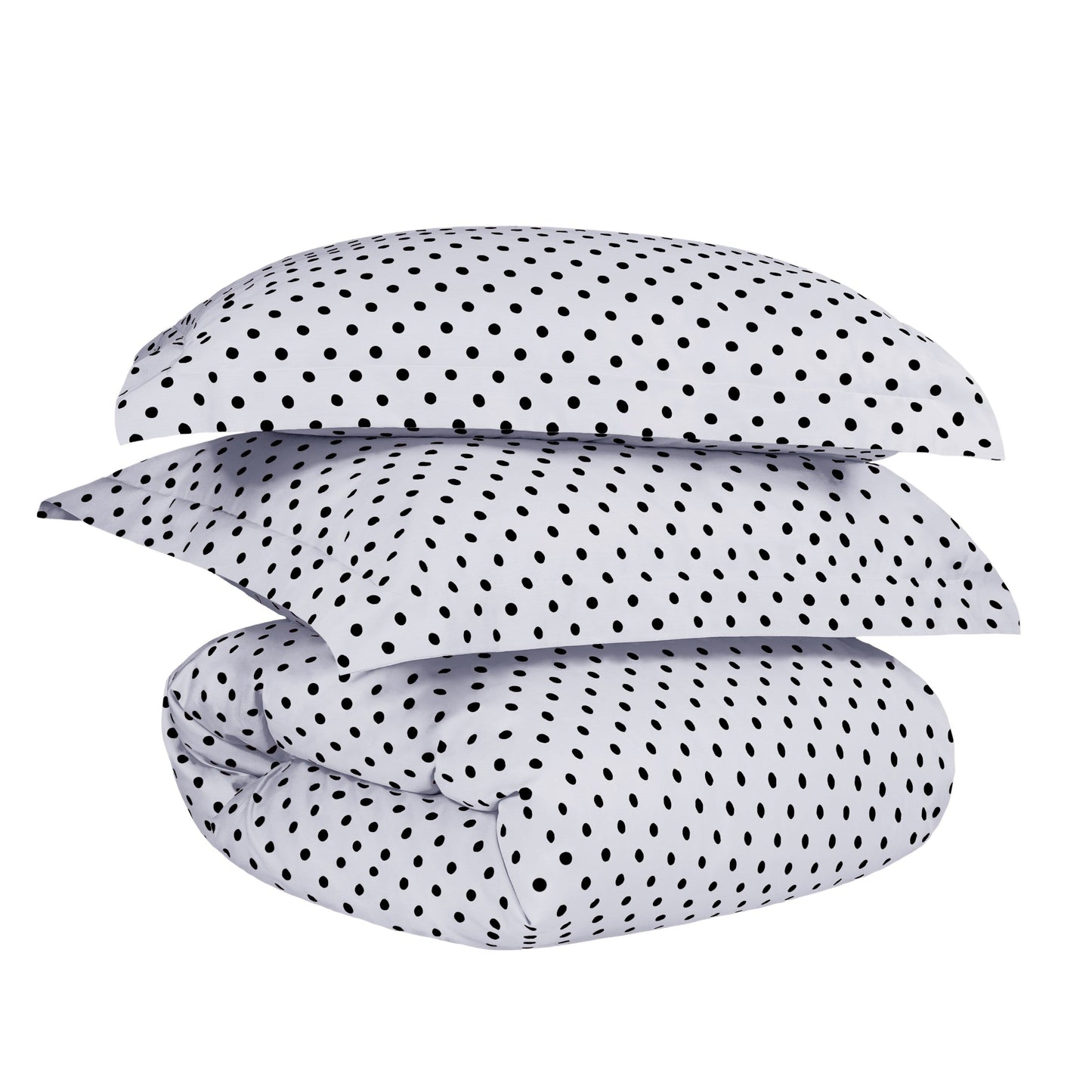 Superior Thread Count 600TC Polka Dot Cotton Blend Duvet Cover Set