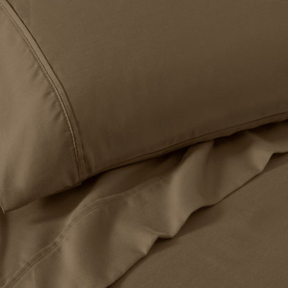 Superior Cotton Blend 1200 Thread Count Solid Deep Pocket Bed Sheet Set