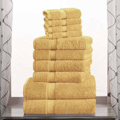 Superior Egyptian Cotton Pile Heavyweight 10-Piece Towel Set