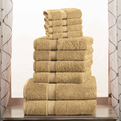 Superior Egyptian Cotton Pile Heavyweight 10-Piece Towel Set