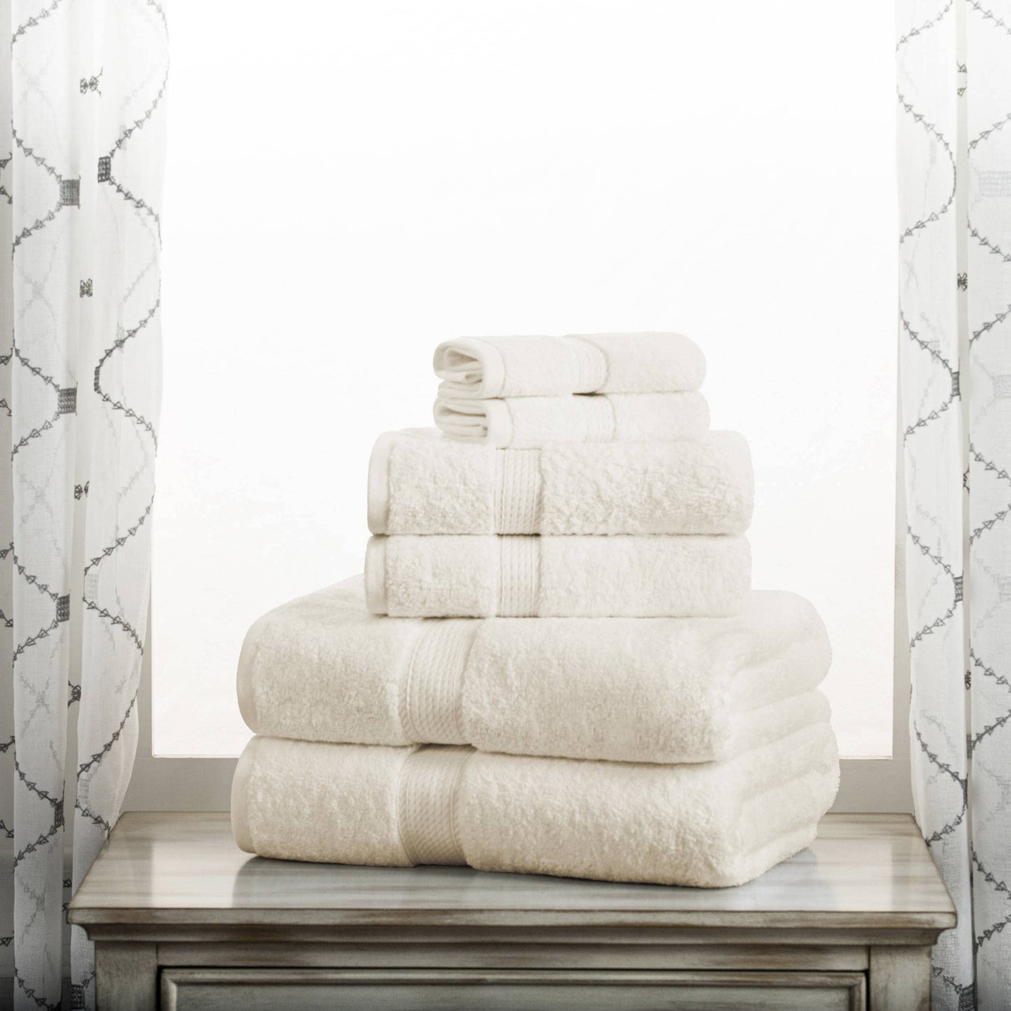 Superior Egyptian Cotton Pile Heavyweight 6-Piece Towel Set