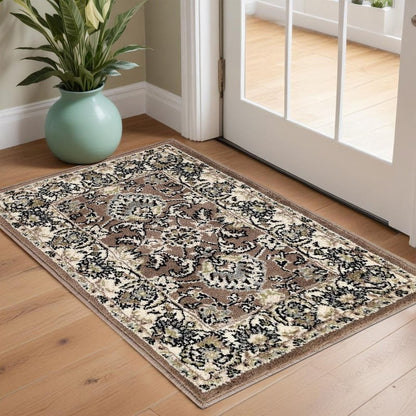 Superior Lille Classic Floral Medallion Indoor Runner or Area Rug