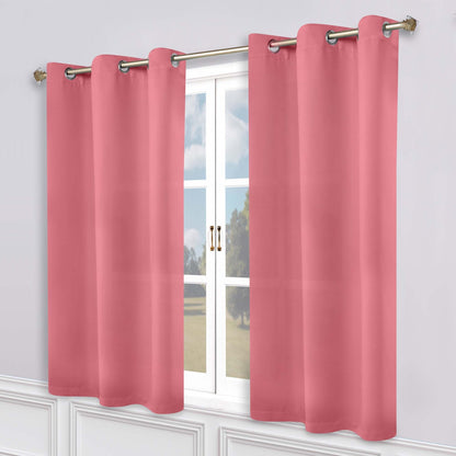 Superior Modern Solid Washable Room Darkening Blackout Curtains, Set of 2 Panels