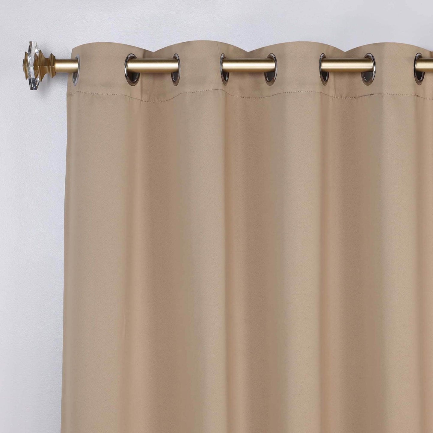 Superior Modern Solid Washable Room Darkening Blackout Curtains, Set of 2 Panels