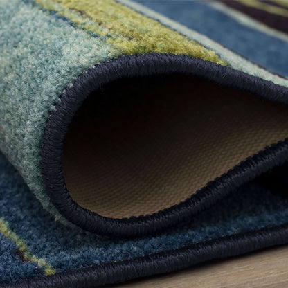 The Curated Nomad Sultan Multicolor Striped Boho Area Rug