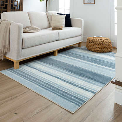 The Curated Nomad Sultan Multicolor Striped Boho Area Rug